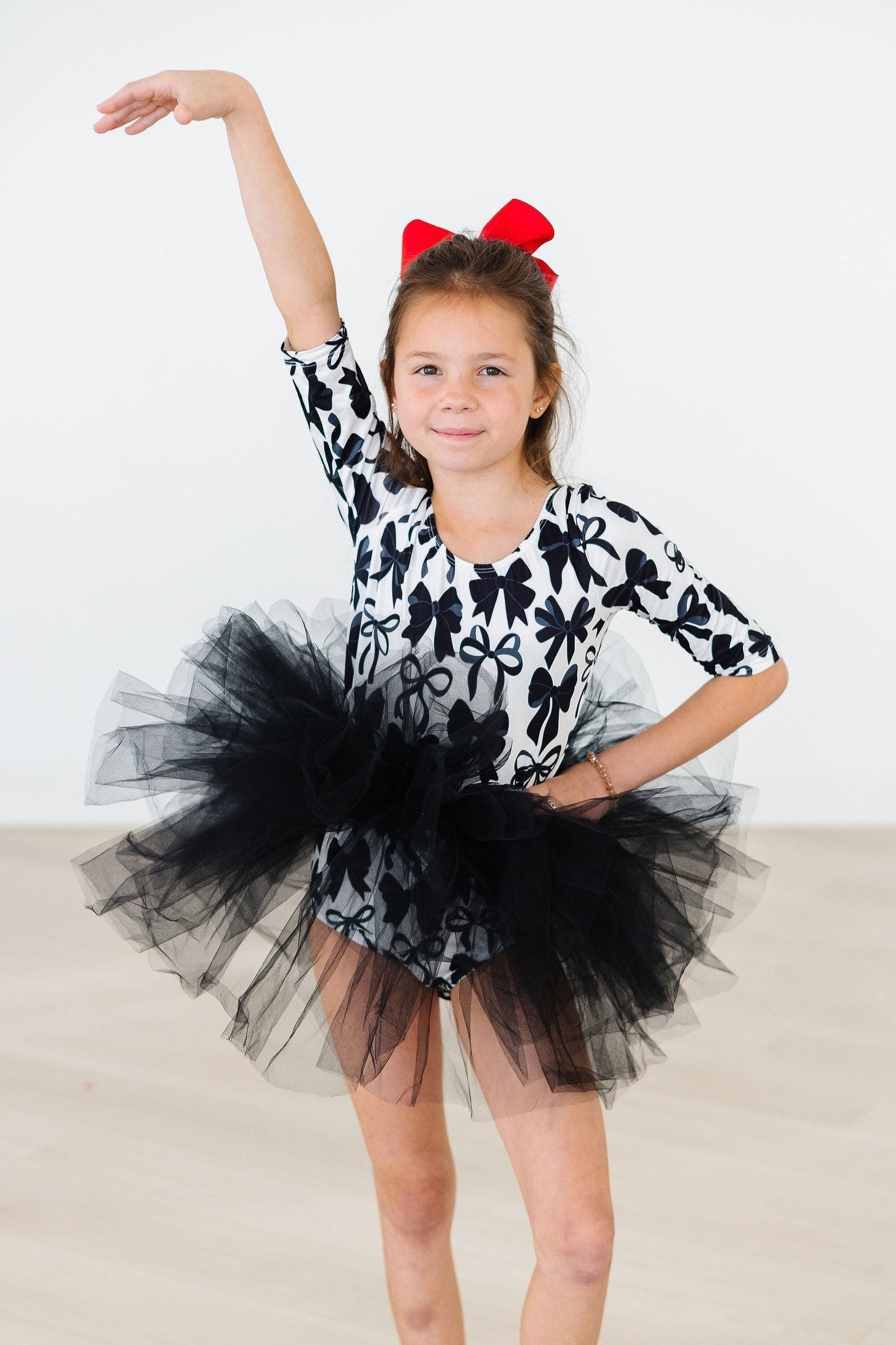 Perfectly Tied 3/4 Sleeve Tutu Leotard - Image 4
