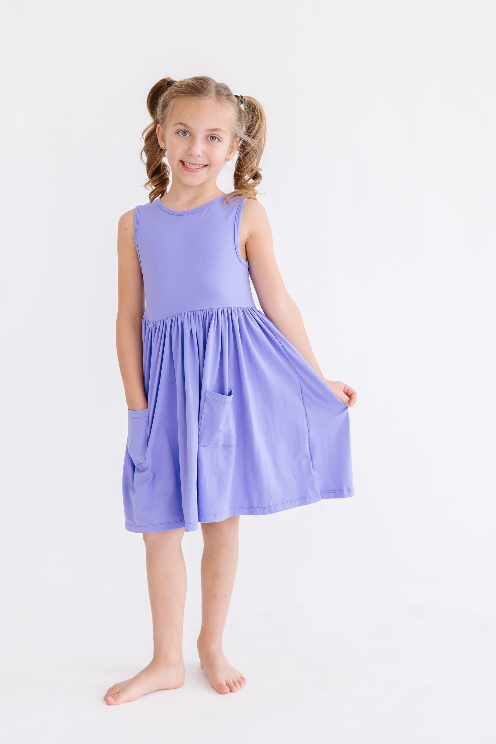 Periwinkle Pocket Tank Twirl Dress - Image 3