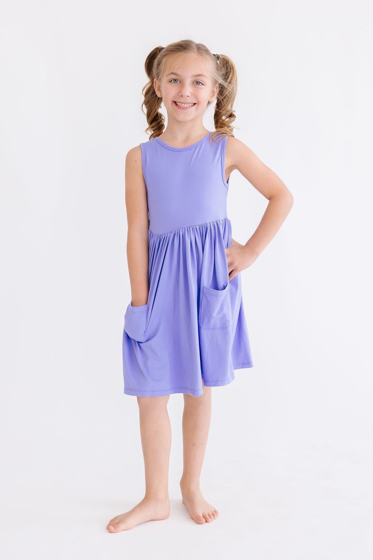 Periwinkle Pocket Tank Twirl Dress - Image 5