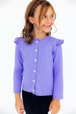 Periwinkle Ruffle Cardigan - Image 2