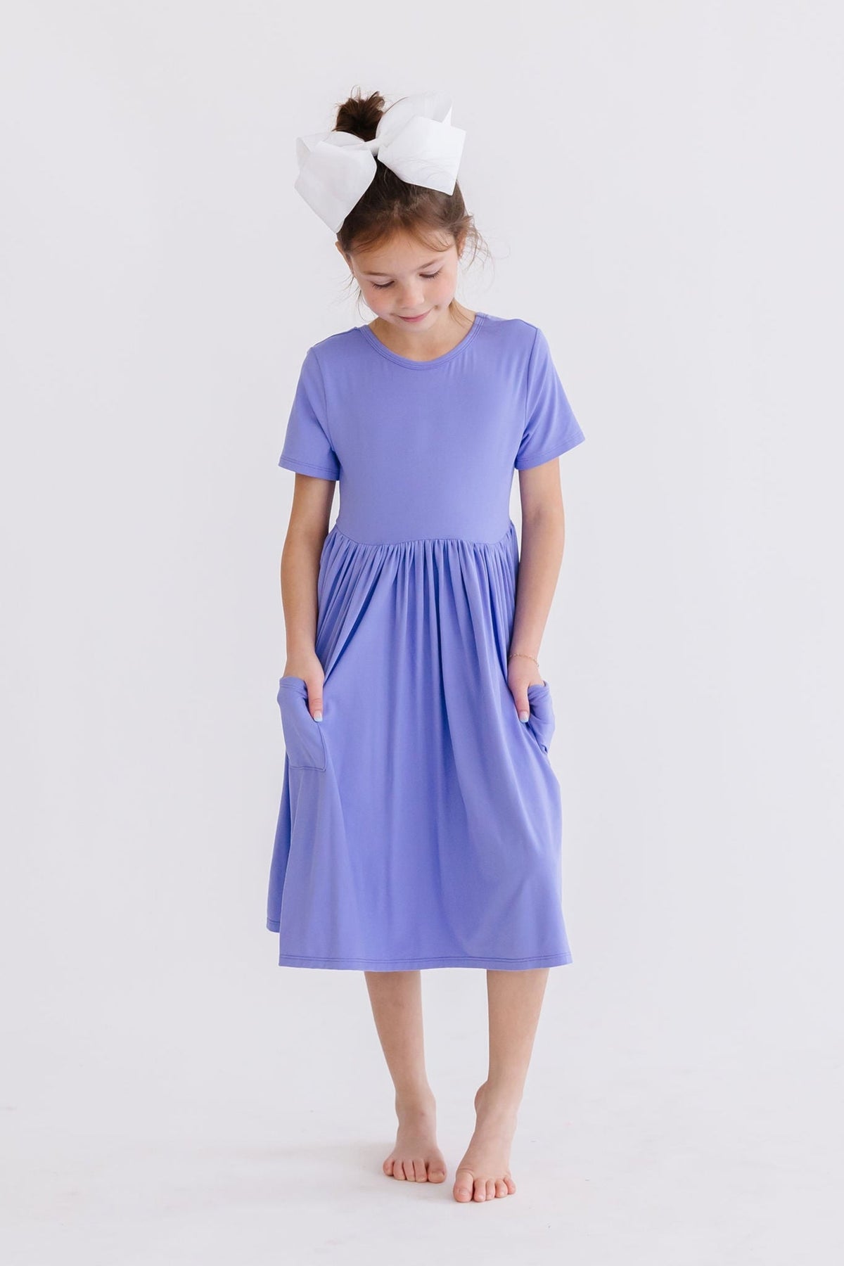 Periwinkle S/S Pocket Twirl Dress - Image 3