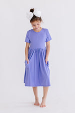 Periwinkle S/S Pocket Twirl Dress - Image 3