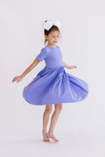Periwinkle S/S Pocket Twirl Dress - Image 4