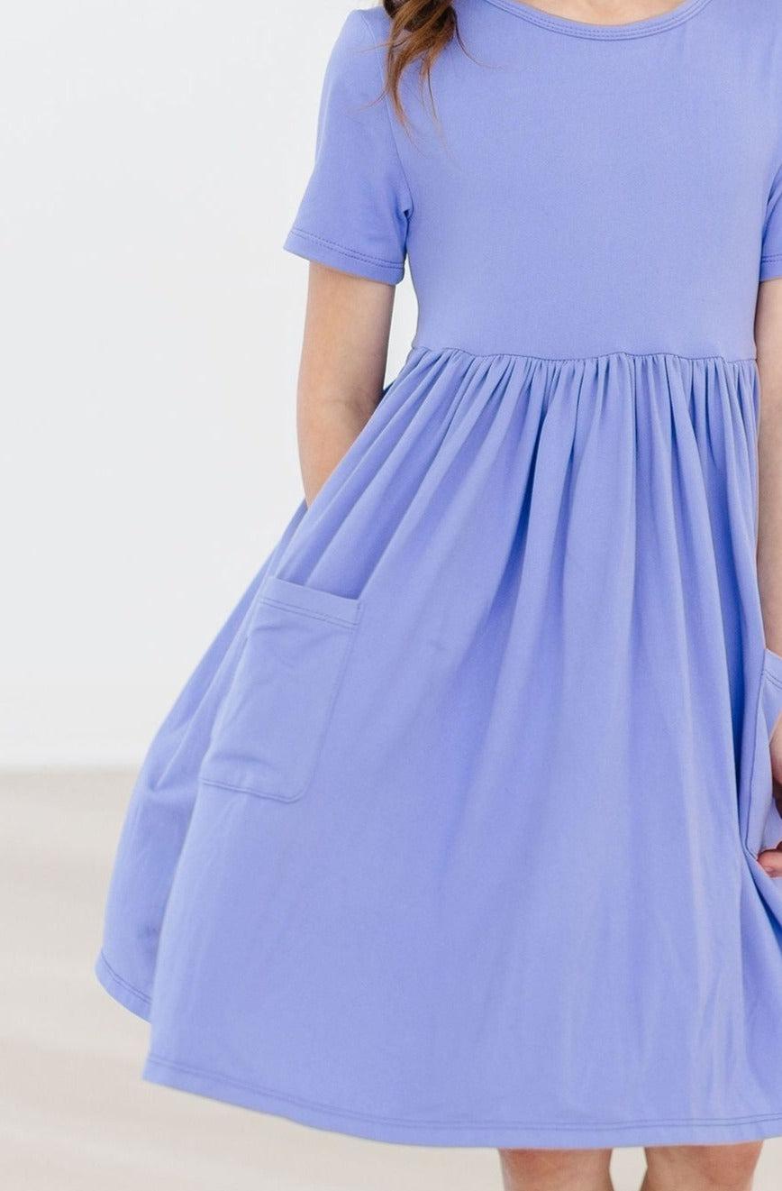Periwinkle S/S Pocket Twirl Dress - Image 5