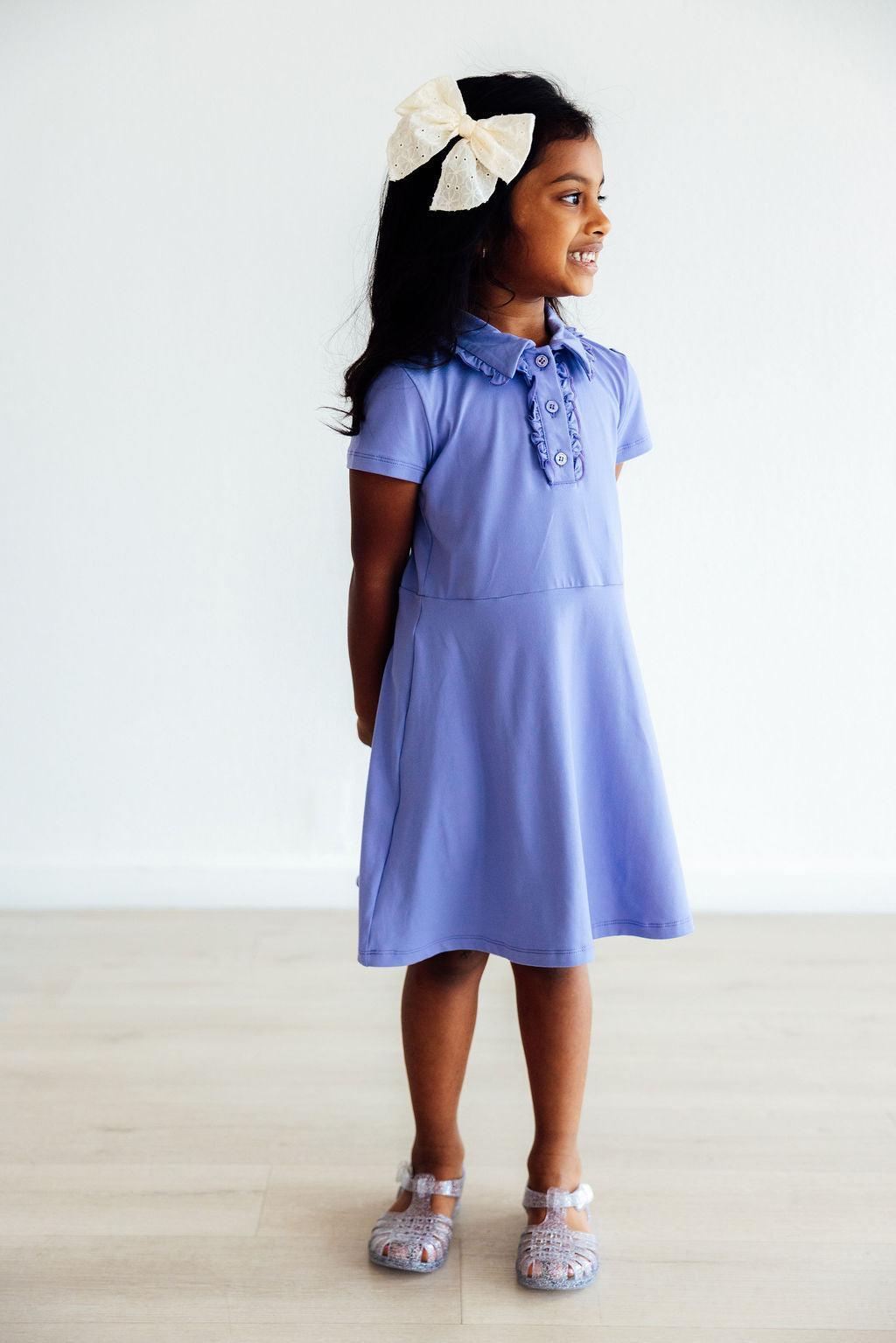 Periwinkle S/S Polo Dress - Image 3