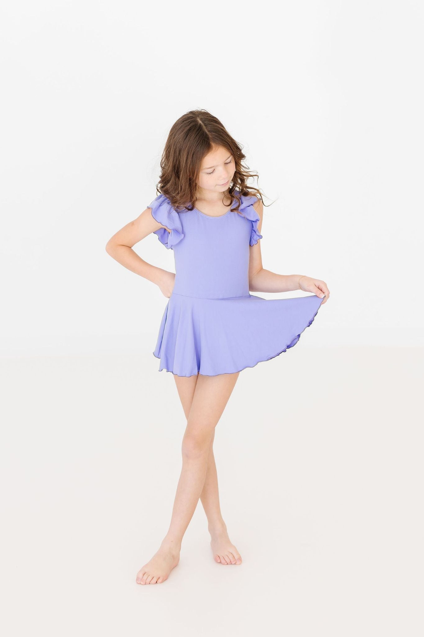 Periwinkle S/S Twirl Leotard - Image 2