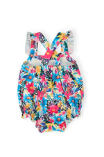 Petal Paradise Ruffle Cross Back Romper - Image 3
