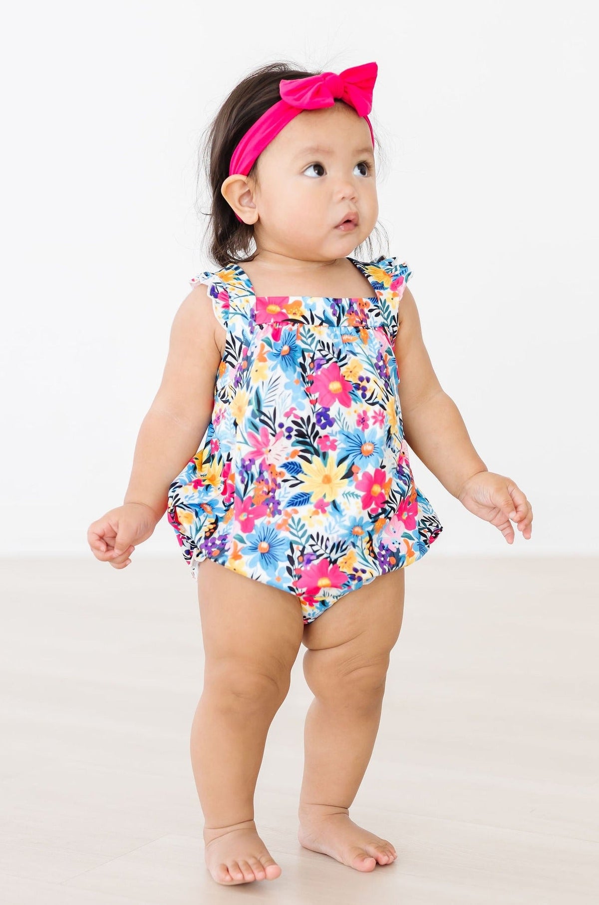 Petal Paradise Ruffle Cross Back Romper - Image 4