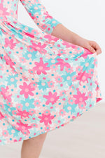 Petal Perfection 3/4 Sleeve Pocket Twirl Dress - Image 2