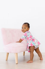 Petal Perfection 3/4 Sleeve Twirl Bodysuit - Image 2
