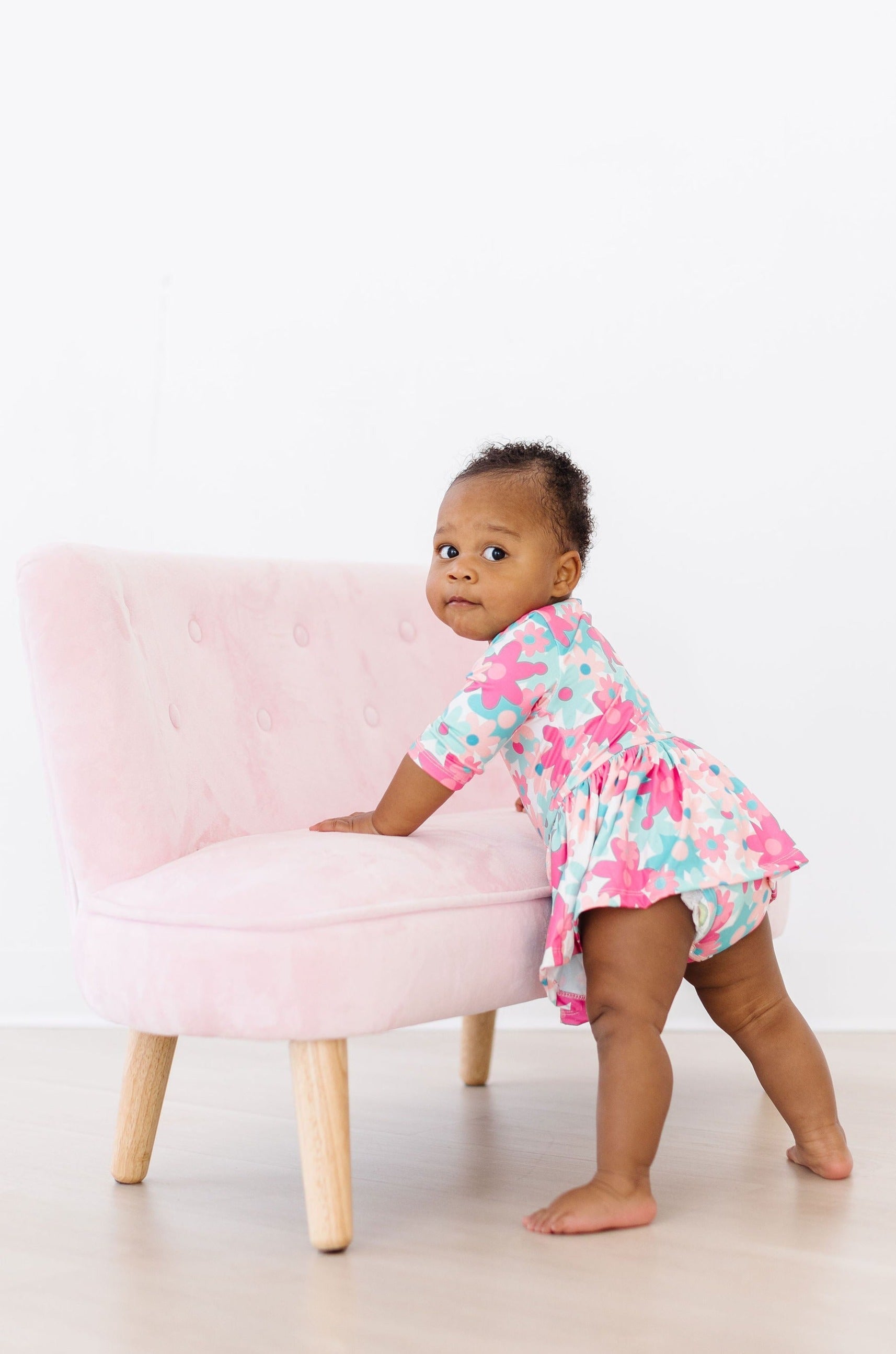 Petal Perfection 3/4 Sleeve Twirl Bodysuit - Image 2