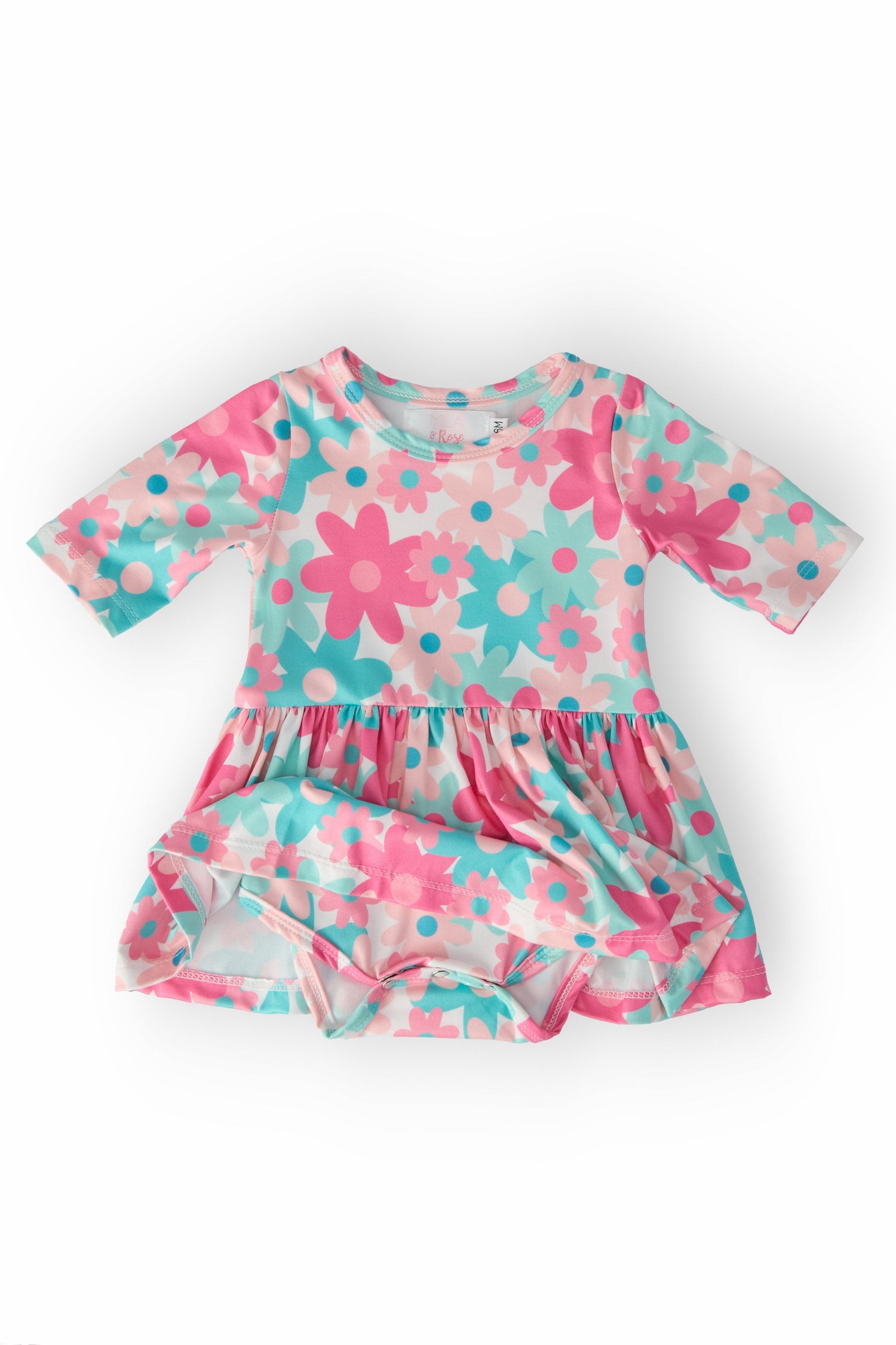 Petal Perfection 3/4 Sleeve Twirl Bodysuit - Image 3