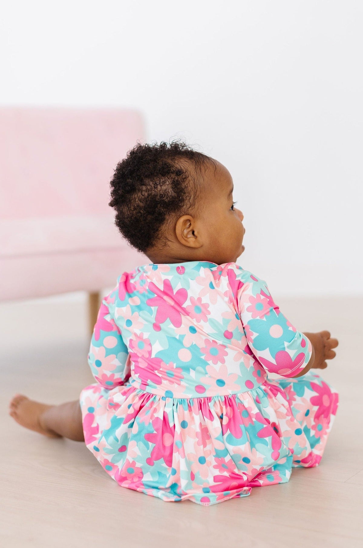 Petal Perfection 3/4 Sleeve Twirl Bodysuit - Image 5