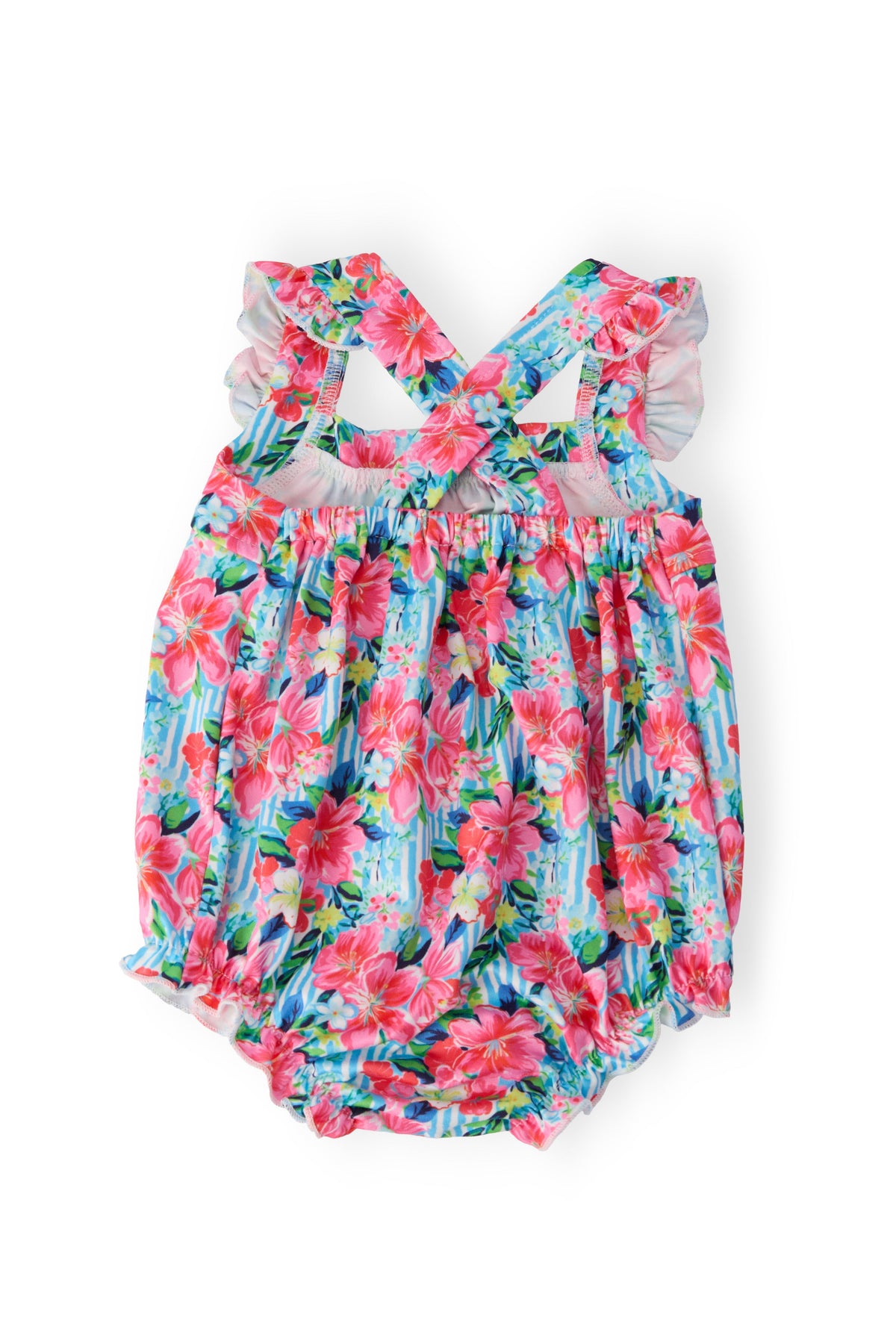 Petals in Paradise Ruffle Cross Back Romper - Image 2