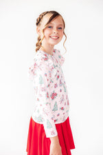 Pink Christmas L/S Ruffle Tee - Image 4