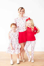 Pink Christmas Long Sleeve Ruffle Tee by Mila & Rose - alternate view 2