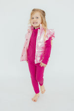 Pink Iridescent Puffer Vest - Image 3
