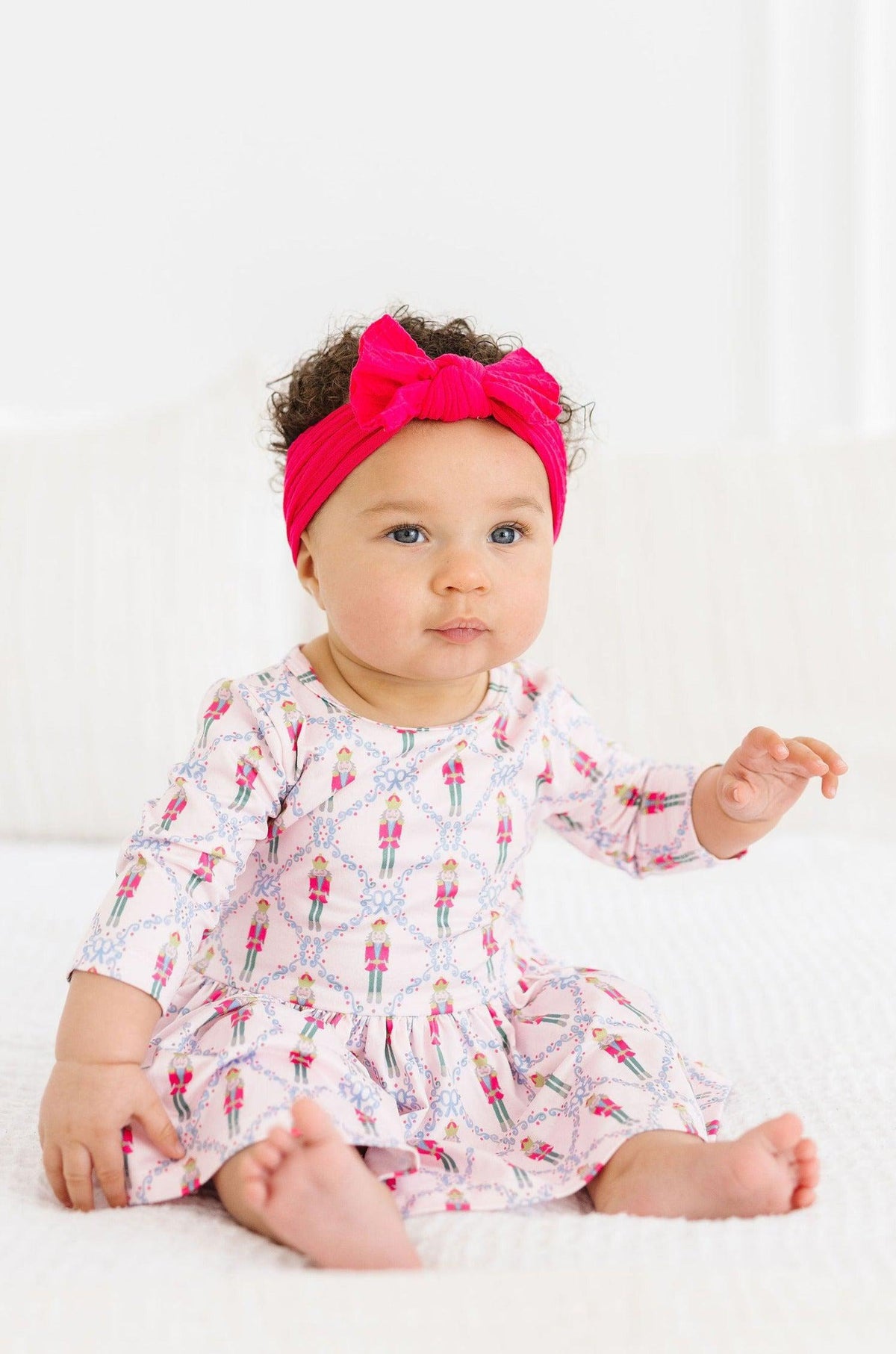 Pink Nutcracker 3/4 Sleeve Twirl Bodysuit - Image 2