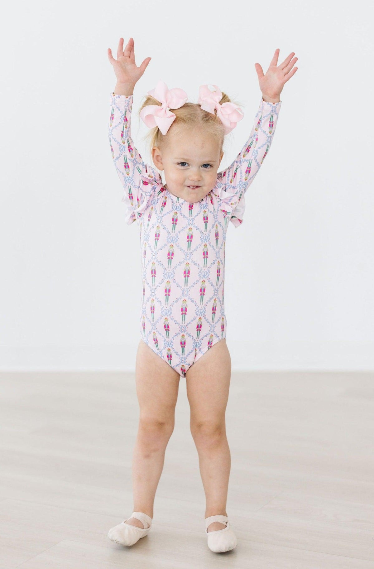 Pink Nutcracker L/S Flutter Sleeve Leotard - Image 2