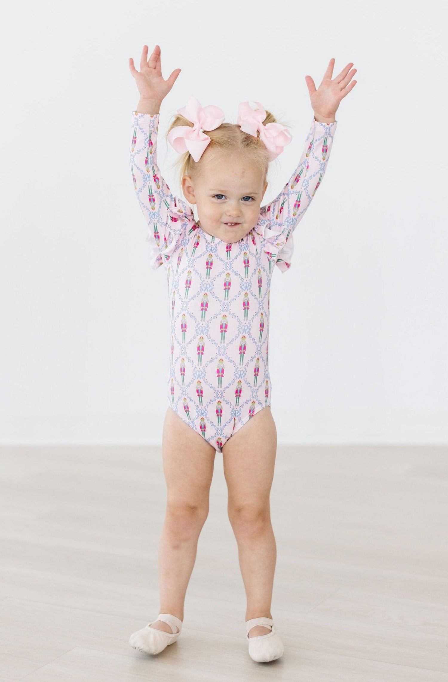Pink Nutcracker L/S Flutter Sleeve Leotard - Image 2