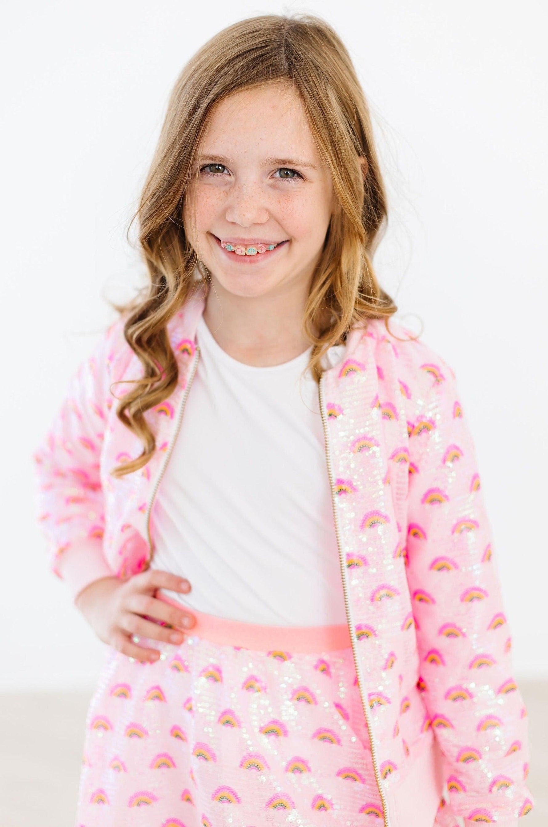 Pink Rainbow Sequin Jacket - Image 2