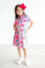 Pink Twirls & Ties S/S Polo Dress - Image 3