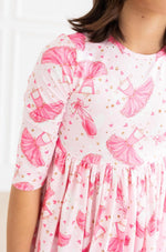 Pirouette 3/4 Sleeve Pocket Twirl Dress - Image 2