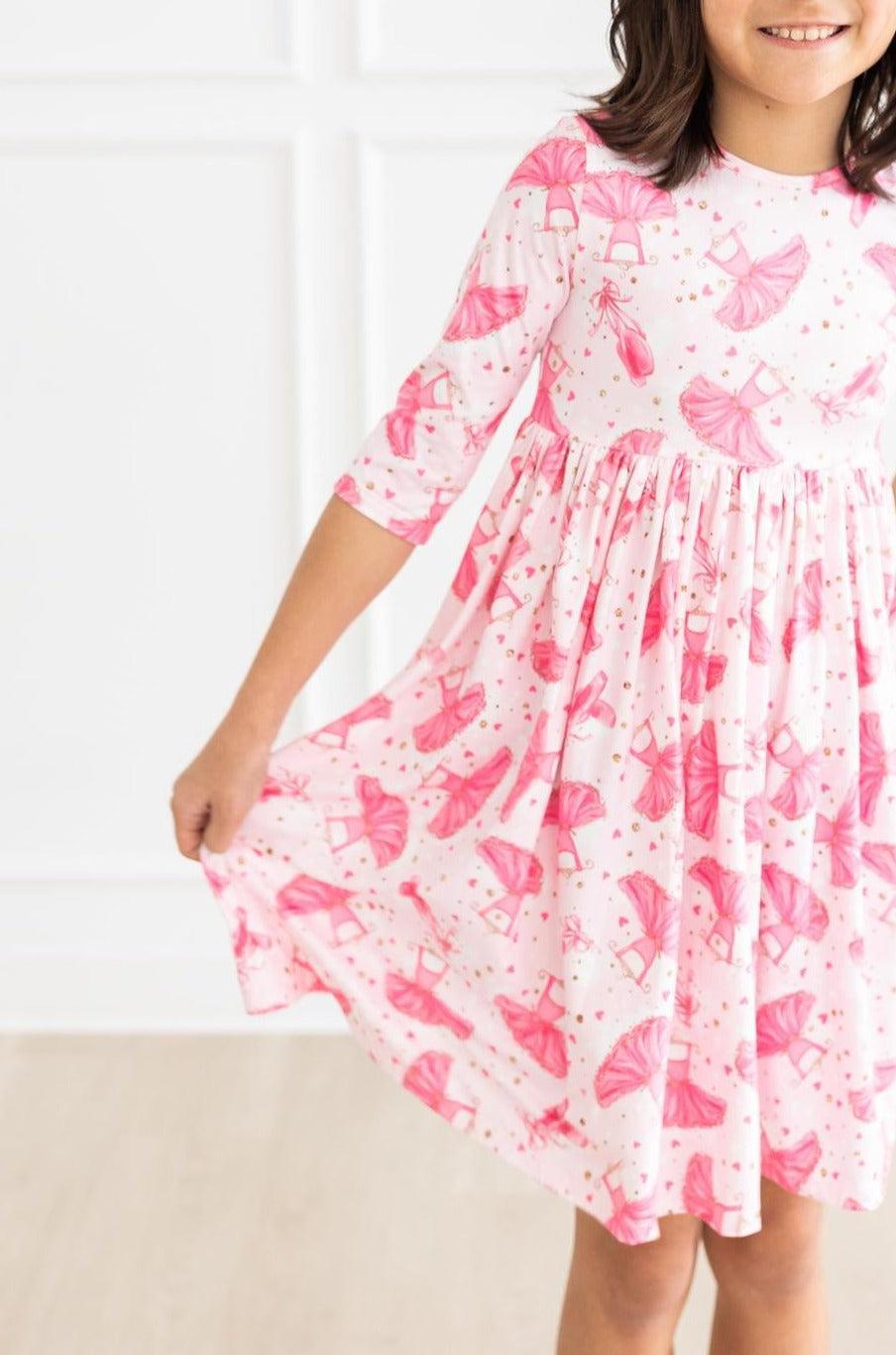 Pirouette 3/4 Sleeve Pocket Twirl Dress - Image 6