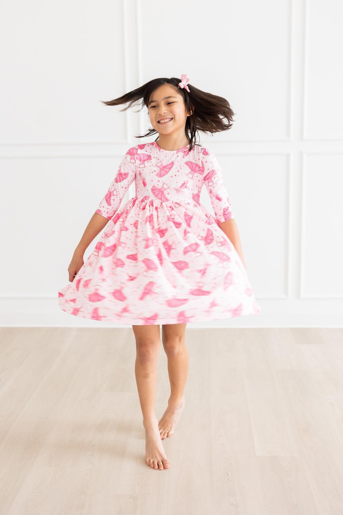 Pirouette 3/4 Sleeve Pocket Twirl Dress - Image 7