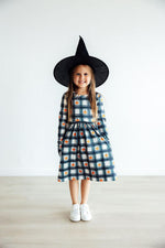 Plaid Pumpkins L/S Pocket Twirl Dress - Image 4