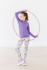 Playful Purple Full-Zip Ruffle Active Jacket - Image 5