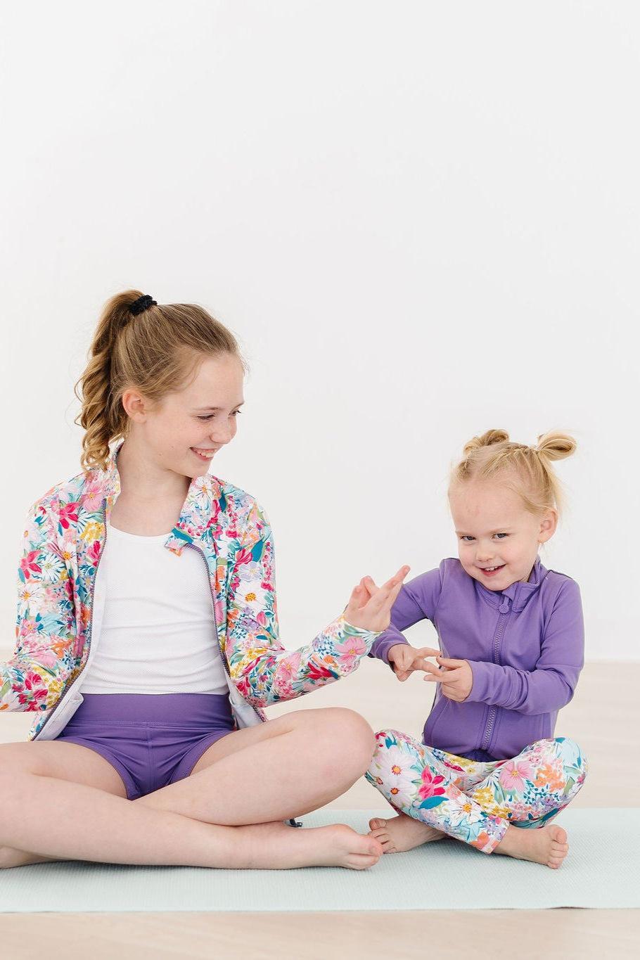 Playful Purple Full-Zip Ruffle Active Jacket - Image 9