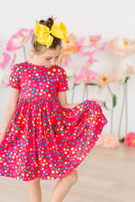 Polka Dot Party S/S Pocket Twirl Dress - Image 2