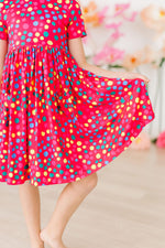 Polka Dot Party S/S Pocket Twirl Dress - Image 5