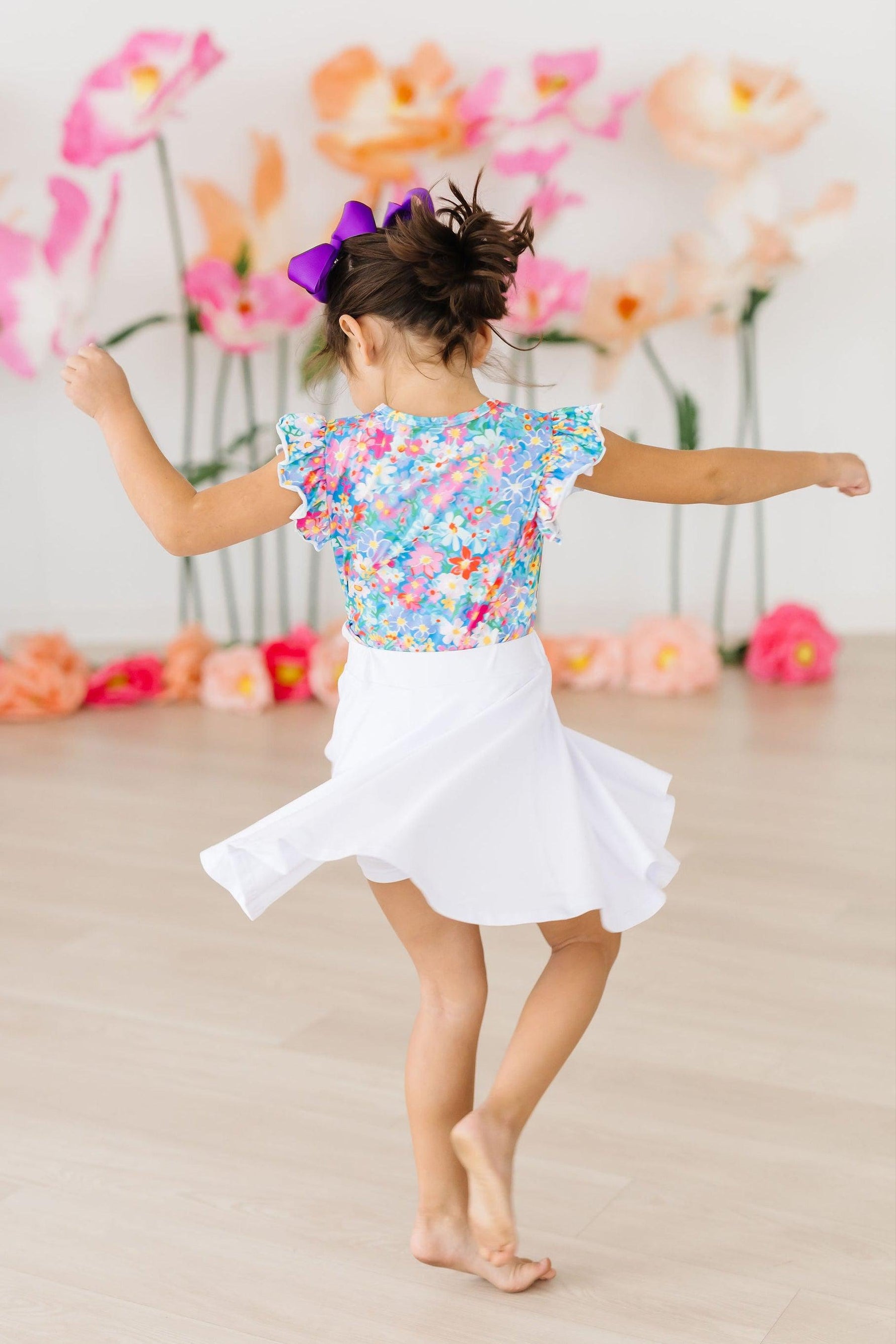 Preppy Floral S/S Ruffle Tee - Image 6