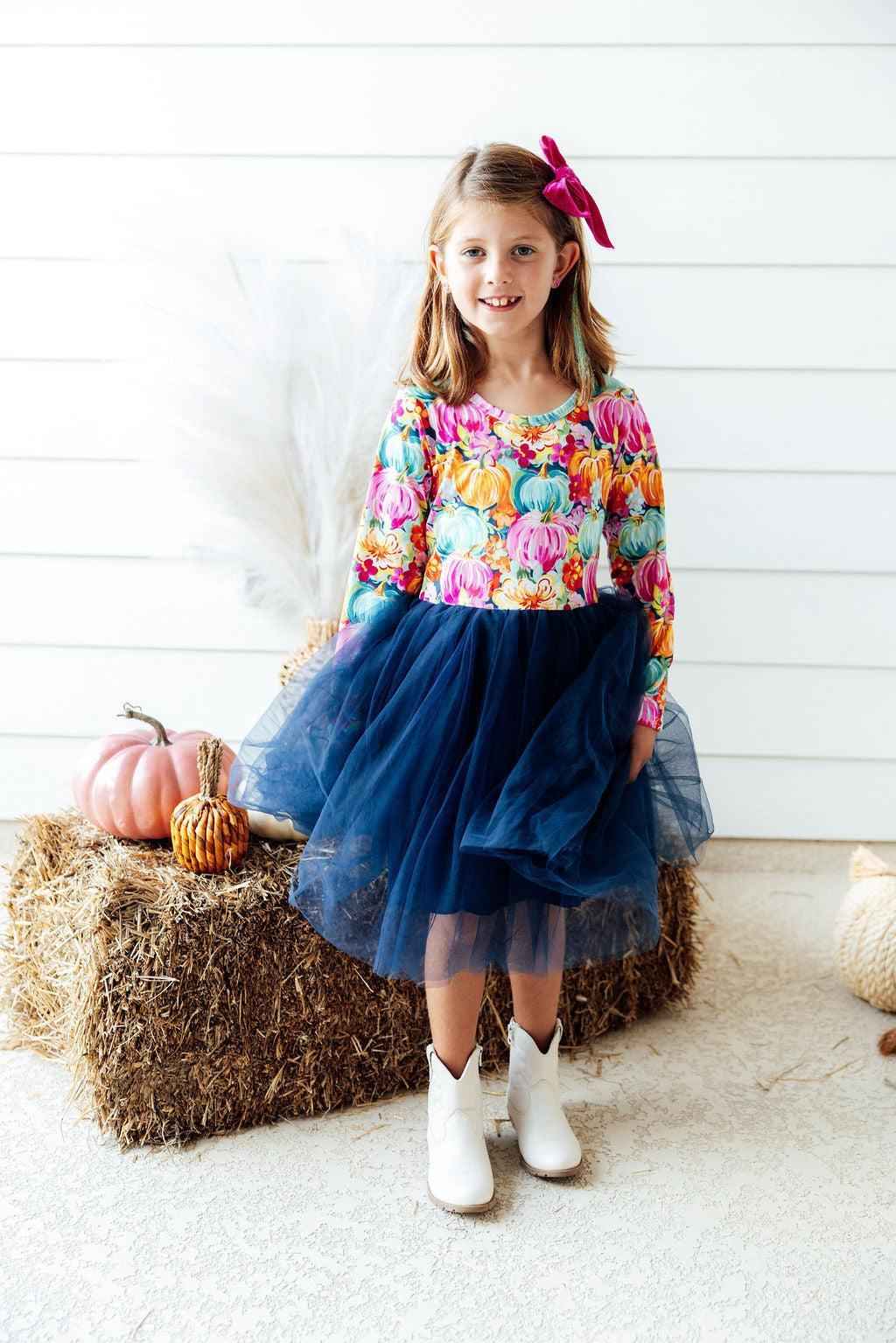 Preppy Patch L/S Tutu Dress