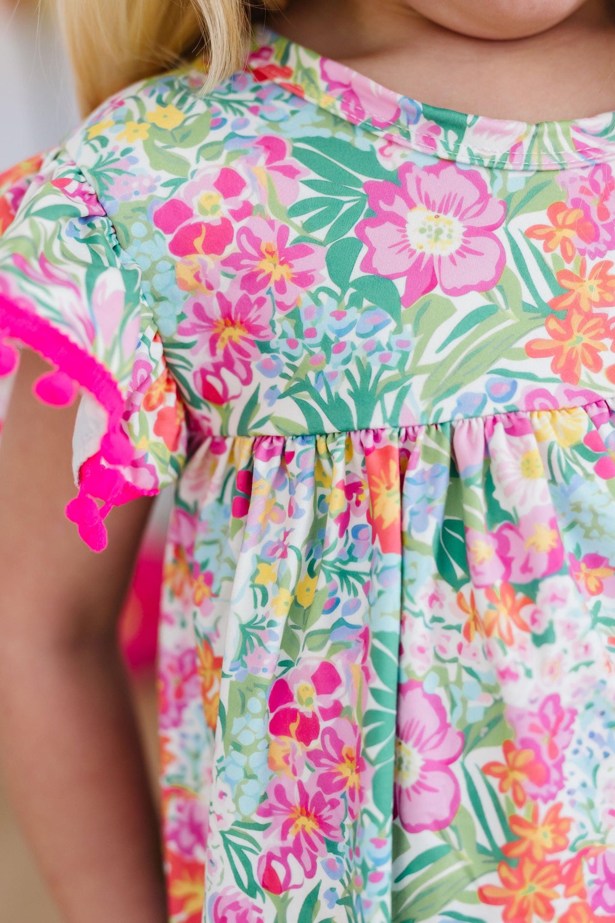 Preppy Petals Pom Pom Dress - Image 5