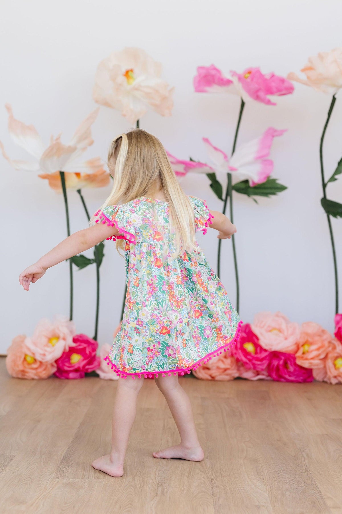 Preppy Petals Pom Pom Dress - Image 8