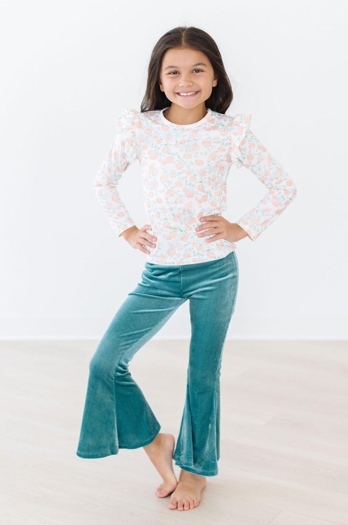 Pretty Pumpkins L/S Ruffle Tee - Image 3