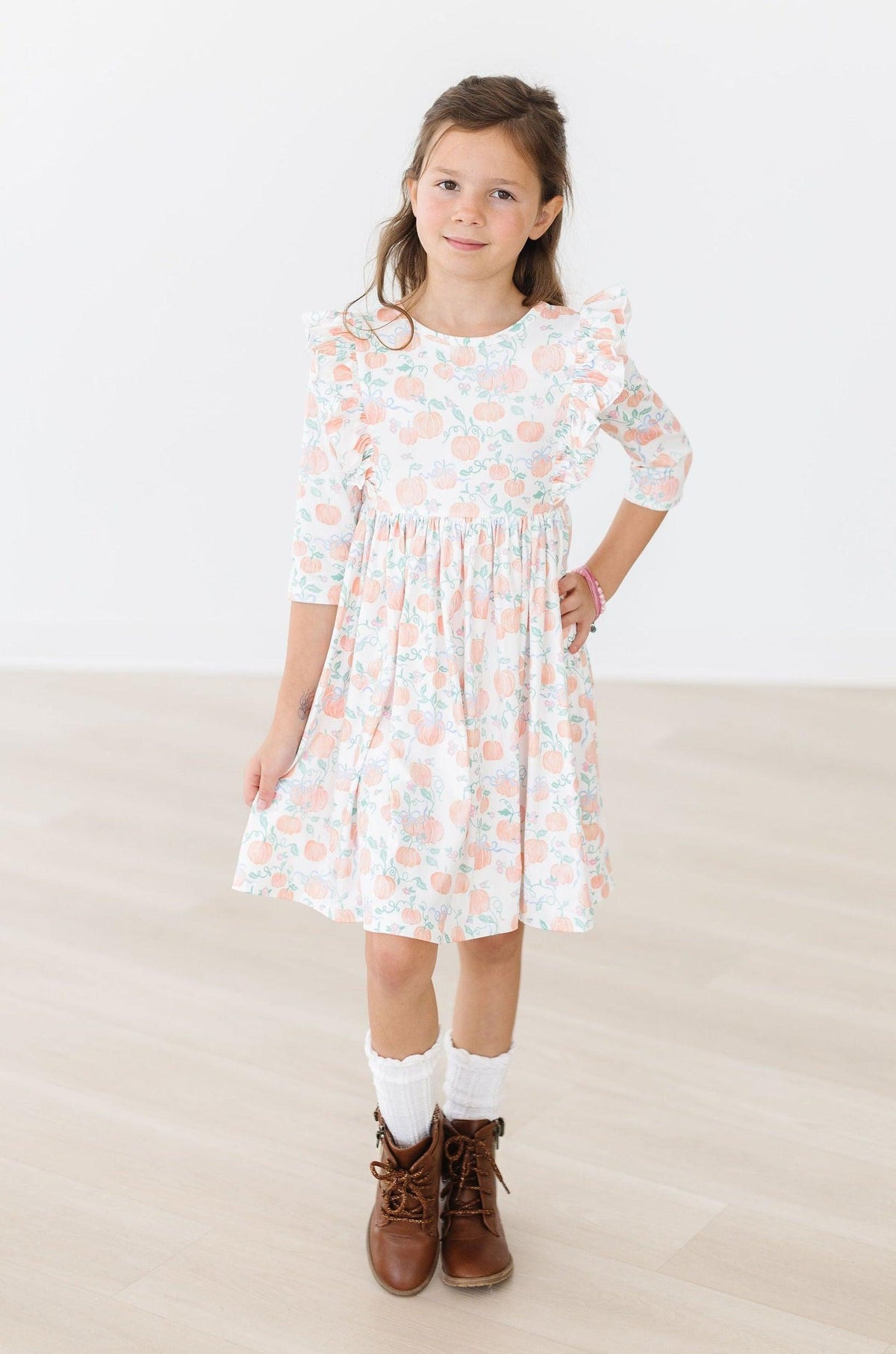 Pretty Pumpkins Ruffle Twirl Dress - Image 4