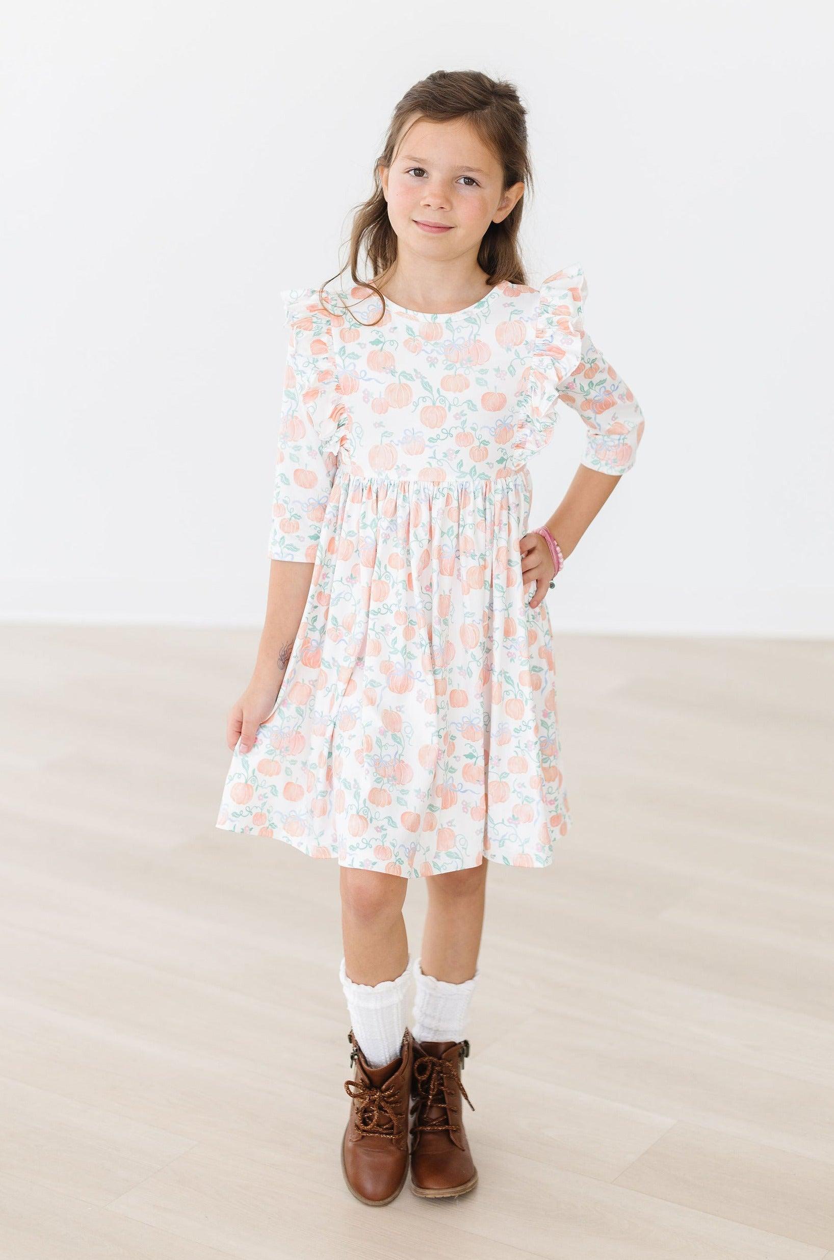 Pretty Pumpkins Ruffle Twirl Dress - Image 4