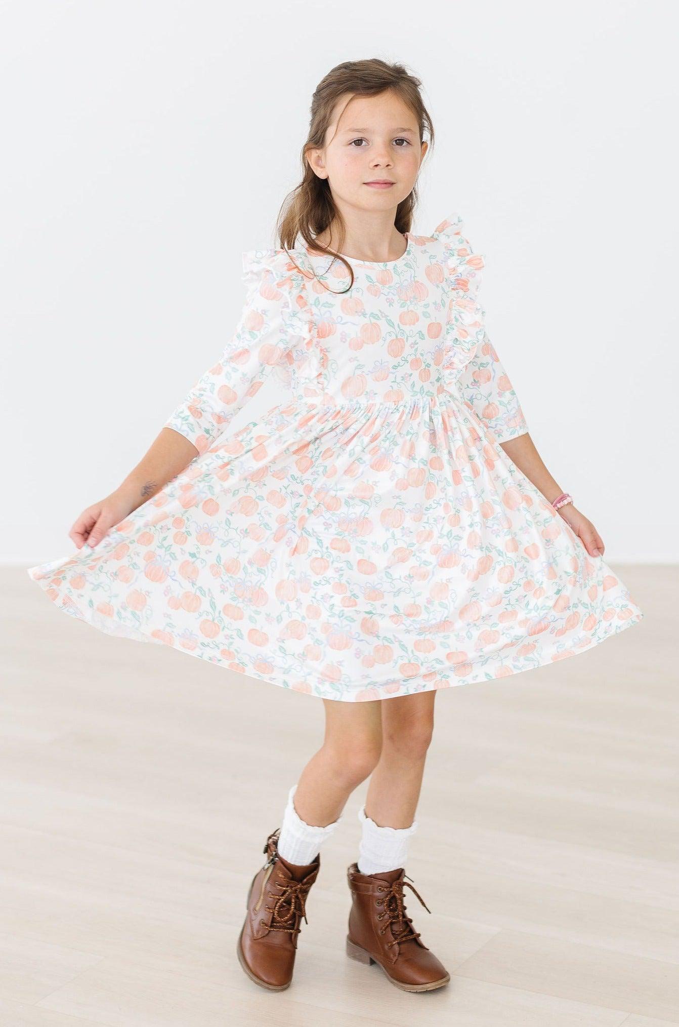 Pretty Pumpkins Ruffle Twirl Dress - Image 5