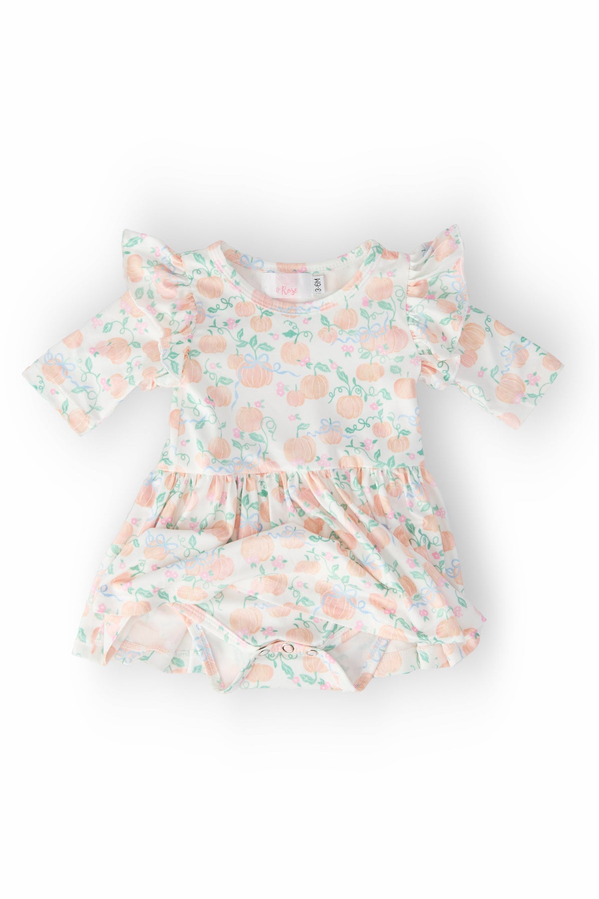 Pretty Pumpkins Twirl Flutter Bodysuit - Image 2