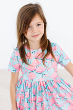 Pretty in Pink Flamingos S/S Pocket Twirl Dress - Image 5