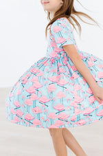 Pretty in Pink Flamingos S/S Pocket Twirl Dress - Image 6