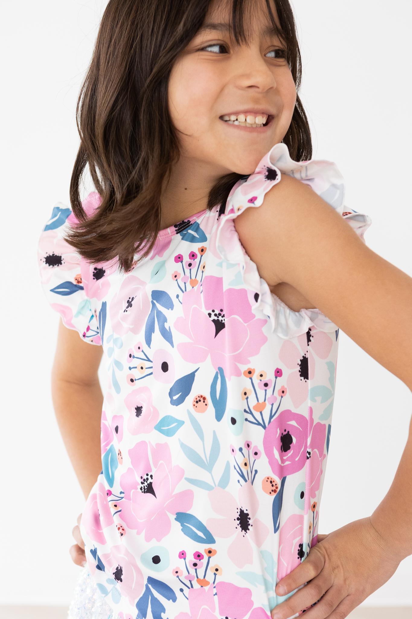 Pretty in Purple S/S Ruffle Tee - Image 4