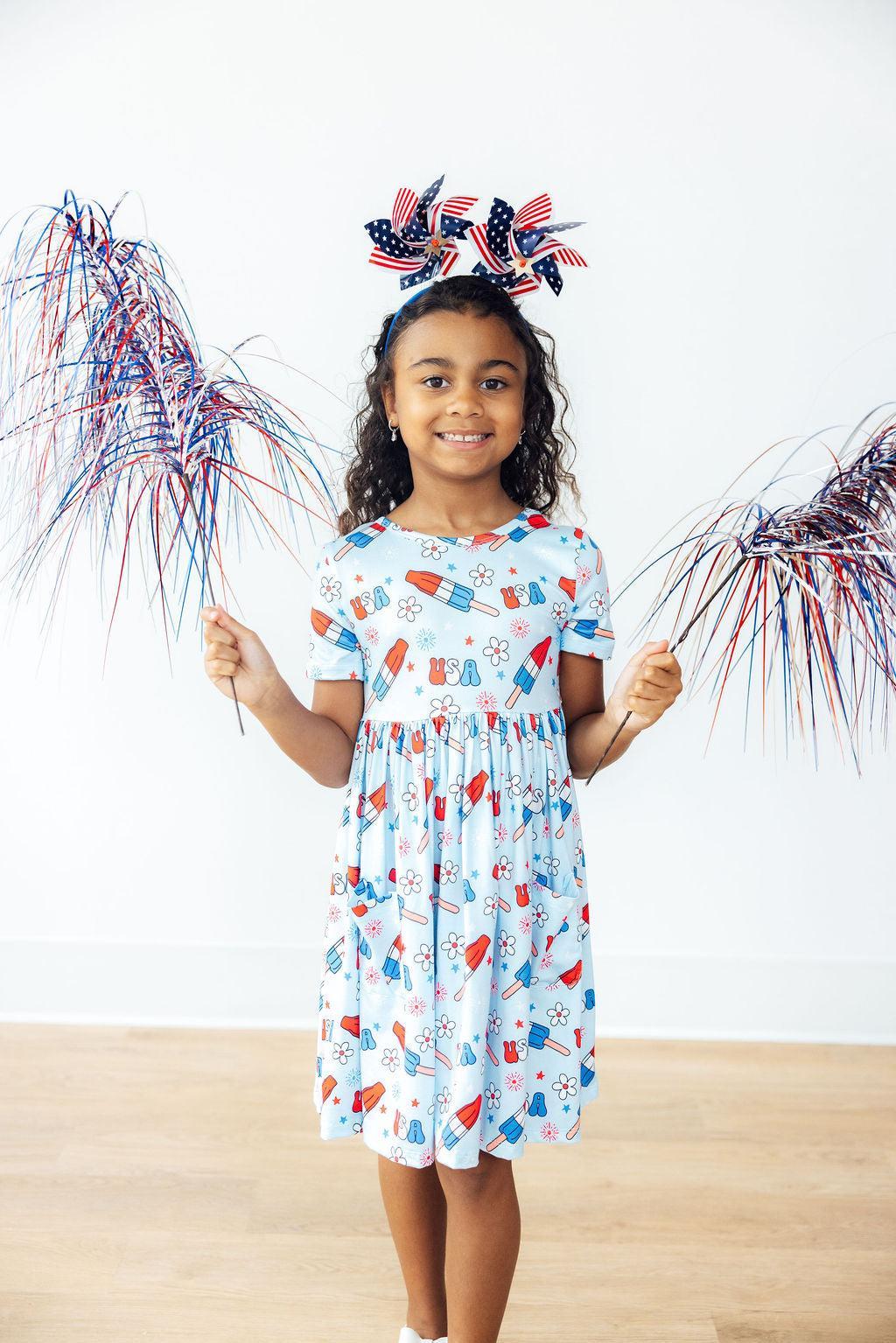 Proudly Patriotic S/S Pocket Twirl Dress - Image 3