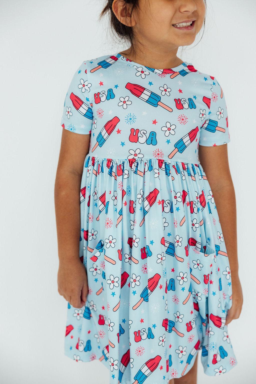 Proudly Patriotic S/S Pocket Twirl Dress - Image 4
