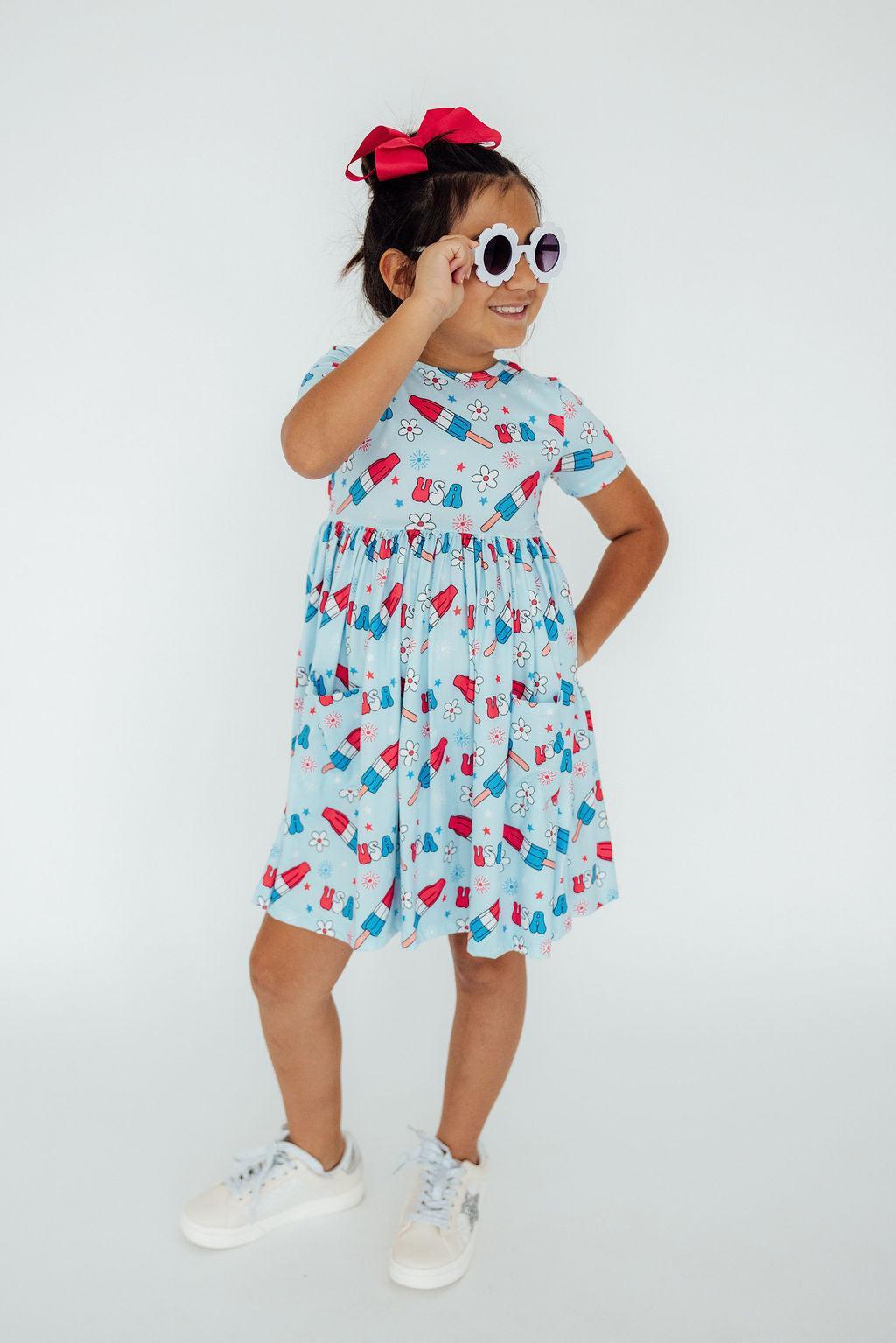 Proudly Patriotic S/S Pocket Twirl Dress - Image 5
