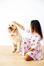 Puppy Kisses 3/4 Sleeve Pocket Twirl Dress - Image 5